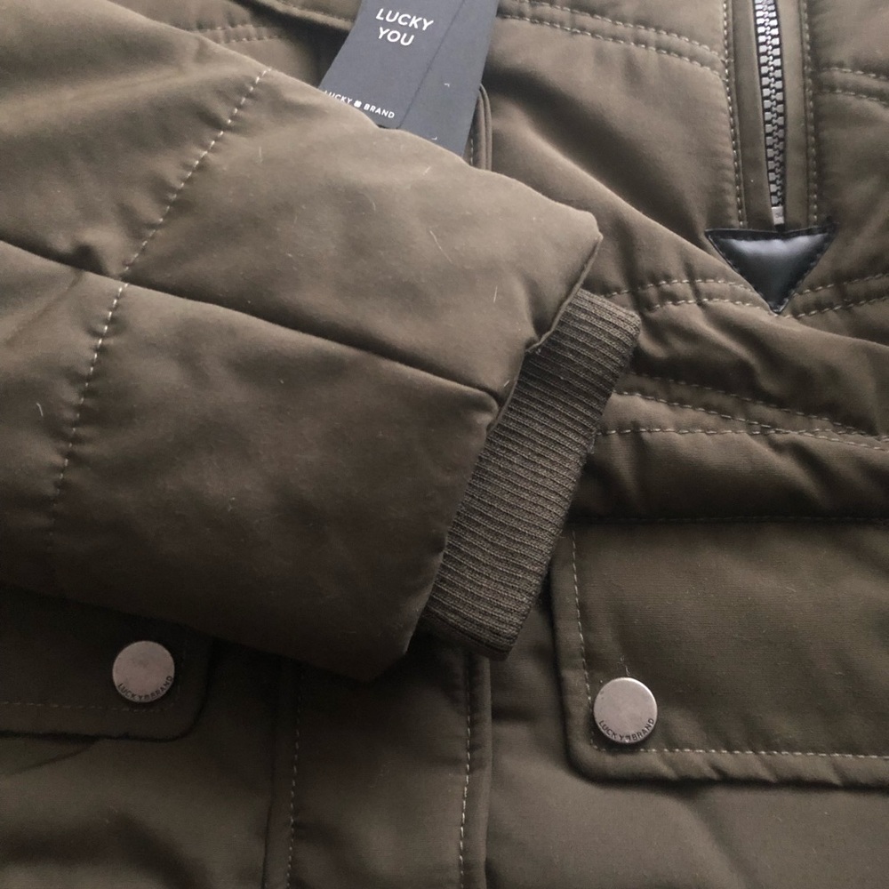 NWT Lucky Brand army green winter parka jacket - Picture 5 of 8